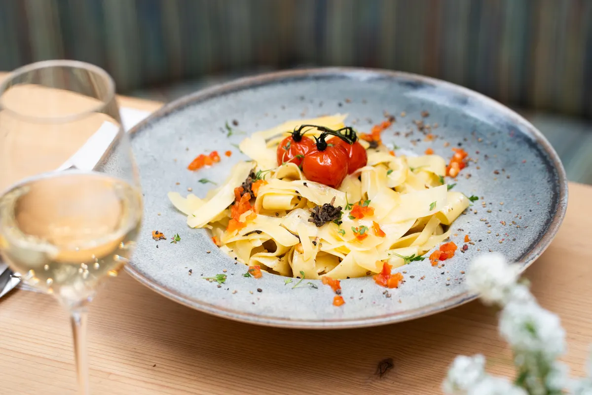 Home-made tagliatelle with truffle at Restaurant Schachenwald
